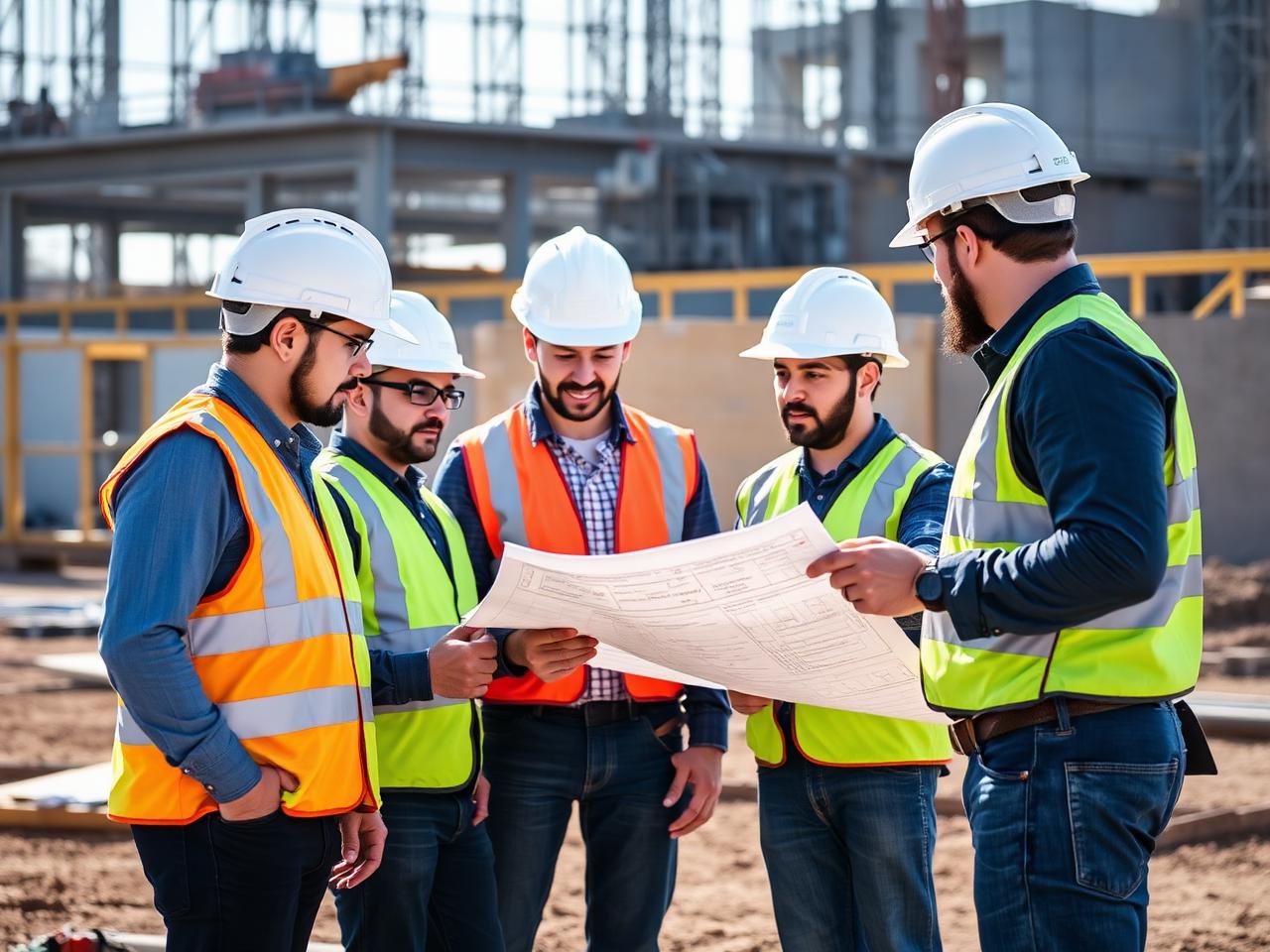 Zalera Ltd site team reviewing project drawings